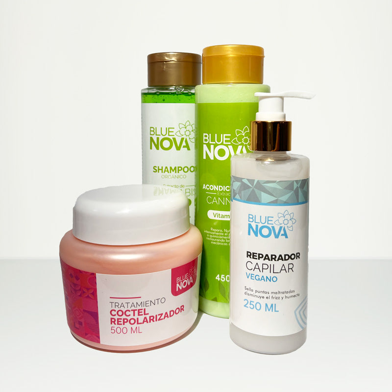 🌿 Kit Orgánico Reparador (Shampoo y Acondicionador Cannabis, Reparador y Coctel) 💚