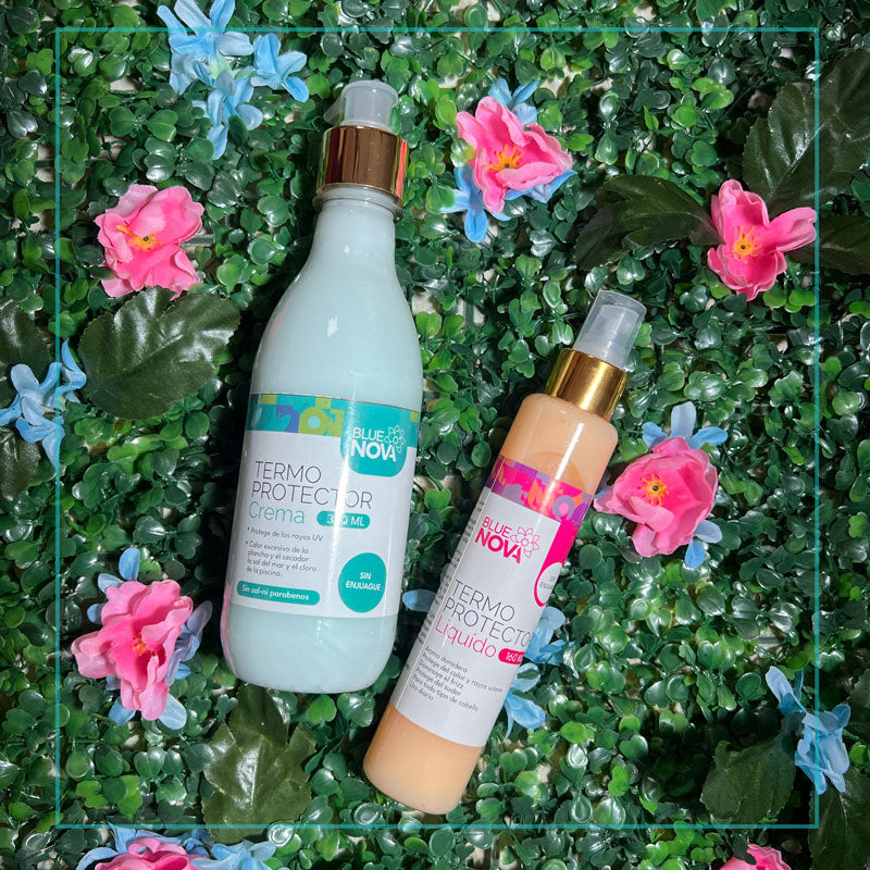 Termoprotector Blue Nova (Crema & Líquido) – Protección Total Contra el Calor, Frizz y Daños Ambientales